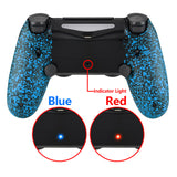 eXtremeRate Textured Blue Dawn 2.0 FlashShot Trigger Stop Remap Kit for PS4 CUH-ZCT2 Controller, Part & Back Shell & 2 Back Buttons & 2 Trigger Lock for PS4 Controller JDM 040/050/055 - P4QS004