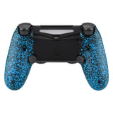 eXtremeRate Textured Blue Dawn 2.0 FlashShot Trigger Stop Remap Kit for PS4 CUH-ZCT2 Controller, Part & Back Shell & 2 Back Buttons & 2 Trigger Lock for PS4 Controller JDM 040/050/055 - P4QS004