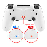 eXtremeRate Soft Touch White Dawn 2.0 FlashShot Trigger Stop Remap Kit for PS4 CUH-ZCT2 Controller, Part & Back Shell & 2 Back Buttons & 2 Trigger Lock for PS4 Controller JDM 040/050/055 - P4QS009