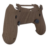 eXtremeRate Wood Grain Dawn 2.0 FlashShot Trigger Stop Remap Kit for PS4 CUH-ZCT2 Controller, Part & Back Shell & 2 Back Buttons & 2 Trigger Lock for PS4 Controller JDM 040/050/055 - P4QS011