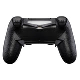 eXtremeRate Textured Black Dawn Remappable Remap Kit with Redesigned Back Shell & 4 Back Buttons for PS4 Controller JDM 040/050/055 - P4RM006