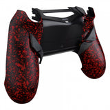 eXtremeRate Textured Red Dawn Remappable Remap Kit with Redesigned Back Shell & 4 Back Buttons for PS4 Controller JDM 040/050/055 - P4RM009
