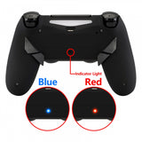 eXtremeRate Soft Touch Black Dawn Remappable Remap Kit with Redesigned Back Shell & 4 Back Buttons for PS4 Controller JDM 040/050/055 - P4RM011