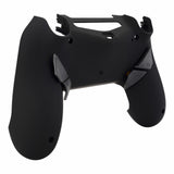 eXtremeRate Soft Touch Black Dawn Remappable Remap Kit with Redesigned Back Shell & 4 Back Buttons for PS4 Controller JDM 040/050/055 - P4RM011