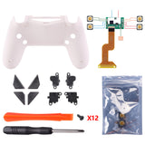 eXtremeRate Cherry Blossoms Pink Dawn Remappable Remap Kit for PS4 Controller with Upgrade Board & Redesigned Back Shell & 4 Back Buttons - Compatible with JDM-040/050/055 - P4RM017