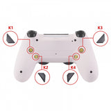 eXtremeRate Cherry Blossoms Pink Dawn Remappable Remap Kit for PS4 Controller with Upgrade Board & Redesigned Back Shell & 4 Back Buttons - Compatible with JDM-040/050/055 - P4RM017