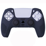 PlayVital Midnight Blue 3D Studded Edition Anti-slip Silicone Cover Skin for 5 Controller, Soft Rubber Case Protector for PS5 Wireless Controller with 6 Black Thumb Grip Caps - TDPF003
