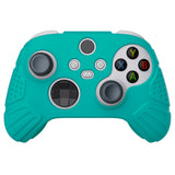 PlayVital Guardian Edition Aqua Green Ergonomic Soft Anti-slip Controller Silicone Case Cover, Rubber Protector Skins with Black Joystick Caps for Xbox Series S and Xbox Series X Controller - HCX3010