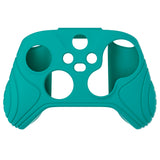 PlayVital Samurai Edition Aqua Green Anti-slip Controller Grip Silicone Skin, Ergonomic Soft Rubber Protective Case Cover for Xbox Series S/X Controller with Black Thumb Stick Caps - WAX3010