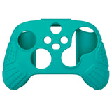 PlayVital Guardian Edition Aqua Green Ergonomic Soft Anti-slip Controller Silicone Case Cover, Rubber Protector Skins with Black Joystick Caps for Xbox Series S and Xbox Series X Controller - HCX3010