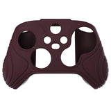 PlayVital Samurai Edition Wine Red Anti-slip Controller Grip Silicone Skin, Ergonomic Soft Rubber Protective Case Cover for Xbox Series S/X Controller with Black Thumb Stick Caps - WAX3011