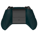 PlayVital Samurai Edition Racing Green Anti-Slip Controller Grip Silicone Skin for Xbox One X/S Controller, Ergonomic Soft Rubber Protective Case Cover for Xbox One S/X Controller with Black Thumb Stick Caps - XOQ037