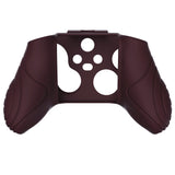 PlayVital Samurai Edition Wine Red Anti-slip Controller Grip Silicone Skin, Ergonomic Soft Rubber Protective Case Cover for Xbox Series S/X Controller with Black Thumb Stick Caps - WAX3011