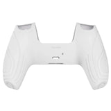 PlayVital Samurai Edition White Anti-slip Controller Grip Silicone Skin, Ergonomic Soft Rubber Protective Case Cover for PlayStation 5 PS5 Controller with White Thumb Stick Caps - BWPF002