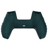 PlayVital Guardian Edition Racing Green Blue Ergonomic Soft Anti-slip Controller Silicone Case Cover, Rubber Protector Skins with Black Joystick Caps for PS5 Controller - YHPF004