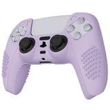 PlayVital Mauve Purple 3D Studded Edition Anti-slip Silicone Cover Skin for  5 Controller, Soft Rubber Case Protector for PS5 Wireless Controller with 6 Black Thumb Grip Caps - TDPF009