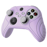 PlayVital Samurai Edition Mauve Purple Anti-slip Controller Grip Silicone Skin, Ergonomic Soft Rubber Protective Case Cover for Xbox Series S/X Controller with Black Thumb Stick Caps - WAX3009