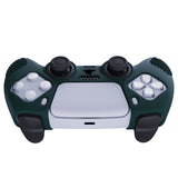 PlayVital Racing Green 3D Studded Edition Anti-slip Silicone Cover Skin for 5 Controller, Soft Rubber Case Protector for PS5 Wireless Controller with 6 Black Thumb Grip Caps - TDPF004