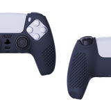 PlayVital Midnight Blue 3D Studded Edition Anti-slip Silicone Cover Skin for 5 Controller, Soft Rubber Case Protector for PS5 Wireless Controller with 6 Black Thumb Grip Caps - TDPF003