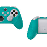 PlayVital Guardian Edition Aqua Green Ergonomic Soft Anti-slip Controller Silicone Case Cover, Rubber Protector Skins with Black Joystick Caps for Xbox Series S and Xbox Series X Controller - HCX3010