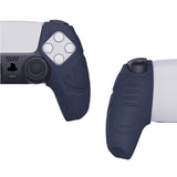 PlayVital Mecha Edition Midnight Blue Ergonomic Soft Controller Silicone Case Grips for PS5 Controller, Rubber Protector Skins with Thumbstick Caps for PS5 Controller – Compatible with Charging Station - JGPF003