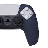 PlayVital Mecha Edition Midnight Blue Ergonomic Soft Controller Silicone Case Grips for PS5 Controller, Rubber Protector Skins with Thumbstick Caps for PS5 Controller – Compatible with Charging Station - JGPF003