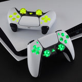eXtremeRate Multi-Colors Luminated Dpad Thumbstick Share Home Face Buttons for PS5 Controller, 7 Colors 9 Modes DTF V3 LED Kit for PS5 Controller - Controller NOT Included - PFLED01G2