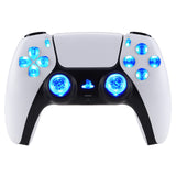 eXtremeRate Multi-Colors Luminated Dpad Thumbstick Share Home Face Buttons for PS5 Controller BDM-010/020, 7 Colors 9 Modes DTF V3 LED Kit for PS5 Controller - Controller NOT Included - PFLED01G2