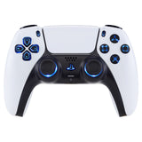 eXtremeRate Multi-Colors Luminated Dpad Thumbstick Share Home Face Buttons for PS5 Controller BDM-010/020, Black Classical Symbols Buttons DTF V3 LED Kit for PS5 Controller - Controller NOT Included - PFLED02G2