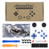 eXtremeRate Multi-Colors Luminated Dpad Thumbstick Share Home Face Buttons for PS5 Controller, Chameleon Purple Blue Classical Symbols Buttons DTF V3 LED Kit for PS5 Controller - Controller NOT Included - PFLED04G2