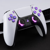 eXtremeRate Multi-Colors Luminated Dpad Thumbstick Share Home Face Buttons for PS5 Controller, Chameleon Purple Blue Classical Symbols Buttons DTF V3 LED Kit for PS5 Controller - Controller NOT Included - PFLED04G2