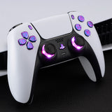 eXtremeRate Multi-Colors Luminated Dpad Thumbstick Share Home Face Buttons for PS5 Controller BDM-010/020, Chameleon Purple Blue Classical Symbols Buttons DTF V3 LED Kit for PS5 Controller - Controller NOT Included - PFLED04G2