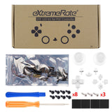 eXtremeRate Multi-Colors Luminated Dpad Thumbstick Share Home Face Buttons for PS5 Controller BDM-010/020, White Classical Symbols Buttons DTF V3 LED Kit for PS5 Controller - Controller NOT Included - PFLED06G2