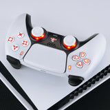 eXtremeRate Multi-Colors Luminated Dpad Thumbstick Share Home Face Buttons for PS5 Controller BDM-010/020, White Classical Symbols Buttons DTF V3 LED Kit for PS5 Controller - Controller NOT Included - PFLED06G2