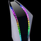 PlayVital RGB LED Light Strip for PS5 Console, 7 Colors 29 Effects DIY Decoration Accessories Flexible Tape Lights Strips Kit for PS5 Console with IR Remote - PFLED09