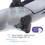eXtremeRate Micro Switch - Light Version Clicky Hair Trigger Kit for PS5 Controller Shoulder Buttons, Ergonomic Micro Switch Bumper Trigger Buttons Mouse Click for PS5 Controller BDM-010 & BDM-020 - PFMD008