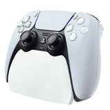 PlayVital Solid White Controller Display Stand for PlayStation 5, Gamepad Accessories Desk Holder for PS5 Controller with Rubber Pads - PFPJ004