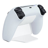PlayVital Solid White Controller Display Stand for PlayStation 5, Gamepad Accessories Desk Holder for PS5 Controller with Rubber Pads - PFPJ004