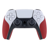PlayVital Red Anti-Skid Sweat-Absorbent Controller Grip for PlayStation 5 Controller, Professional Textured Soft Rubber Pads Handle Grips for PS5 Controller - PFPJ005