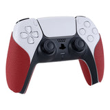 PlayVital Red Anti-Skid Sweat-Absorbent Controller Grip for PlayStation 5 Controller, Professional Textured Soft Rubber Pads Handle Grips for PS5 Controller - PFPJ005