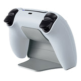 PlayVital Gray Controller Display Stand for PS5, Gamepad Accessories Desk Holder for PS5 Controller with Rubber Pads - PFPJ015