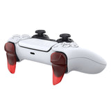 PlayVital BLADE 2 Pairs Shoulder Buttons Extension Triggers for ps5 Controller, Game Improvement Adjusters for ps5 Controller, Bumper Trigger Extenders for ps5 Controller - Clear Red - PFPJ042