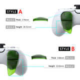 PlayVital BLADE 2 Pairs Shoulder Buttons Extension Triggers for ps5 Controller, Game Improvement Adjusters for ps5 Controller, Bumper Trigger Extenders for ps5 Controller - Clear Green - PFPJ044