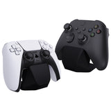 PlayVital Solid Black Universal Game Controller Stand for Xbox Series X/S Controller, Gamepad Stand for PS5/4 Controller, Display Stand Holder for Switch Pro Controller - PFPJ046