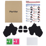 PlayVital Mecha Edition Anti-Skid Sweat-Absorbent Controller Grip for PS5, Professional Textured Soft Rubber Pads Handle Grips for PS5 Controller with Shoulder Button Trigger Stickers - PFPJ050