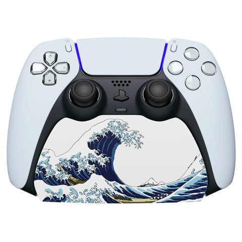 PlayVital The Great Wave Game Controller Stand for PS5, Gamepad Stand for PS5, Display Desk Holder for PS5 Controller with Rubber Pads - PFPJ059