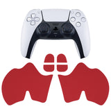 PlayVital Armored Edition Anti-Skid Sweat-Absorbent Controller Grip for PS5, Professional Textured Soft Rubber Pads Handle Grips for PS5 Controller with Shoulder Button Trigger Stickers - red -  PFPJ061