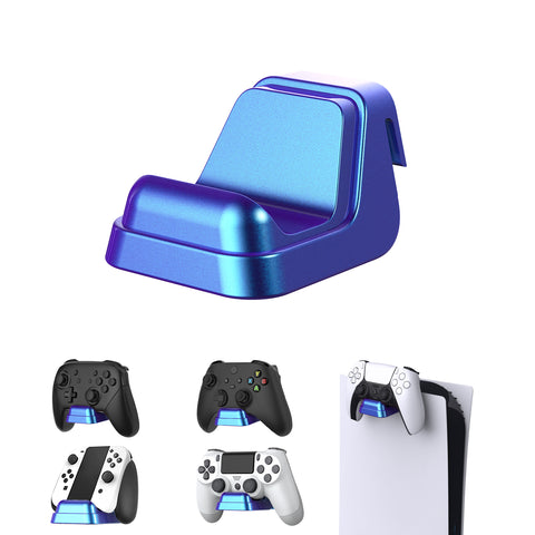 PlayVital Universal Game Controller Wall Mount for ps5 & Headset, Wall Stand for Xbox Series Controller, Wall Holder for Nintendo Switch Pro Controller, Dedicated Console Hanger Mode for ps5 - Chameleon Purple Blue - PFPJ071