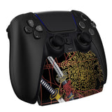 PlayVital Swords of Samurai Game Controller Stand for PS5, Gamepad Stand for PS5, Display Desk Holder for PS5 Controller with Rubber Pads - PFPJ072