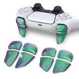 PlayVital BLADE 2 Pairs Shoulder Buttons Extension Triggers for ps5 Controller, Game Improvement Adjusters for ps5 Controller, Bumper Trigger Extenders for ps5 Controller - Chameleon Green Purple - PFPJ086